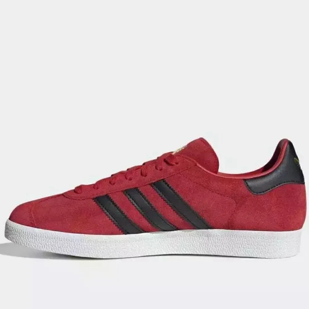 Adidas Manchester United x Gazelle Red Black Men's Athletic Shoes IE8503 6 Mens